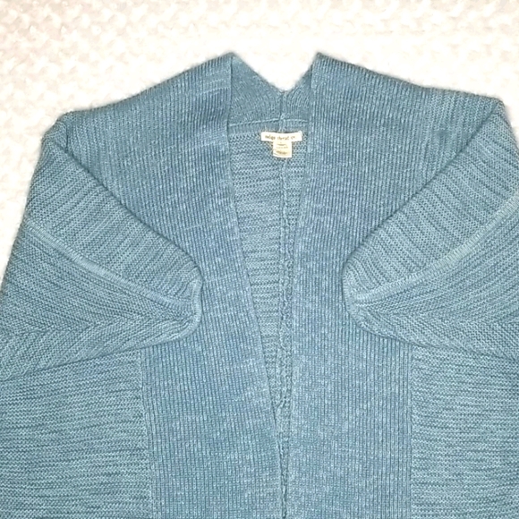 indigo thread co. Large Long Open Blue and White Cardigan - Picture 9 of 11